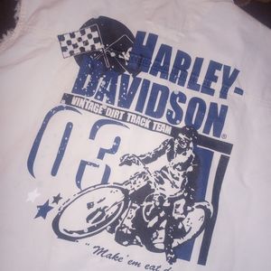 Harley Davidson biker sleeveless jacket Y2K vintage 2XL large
